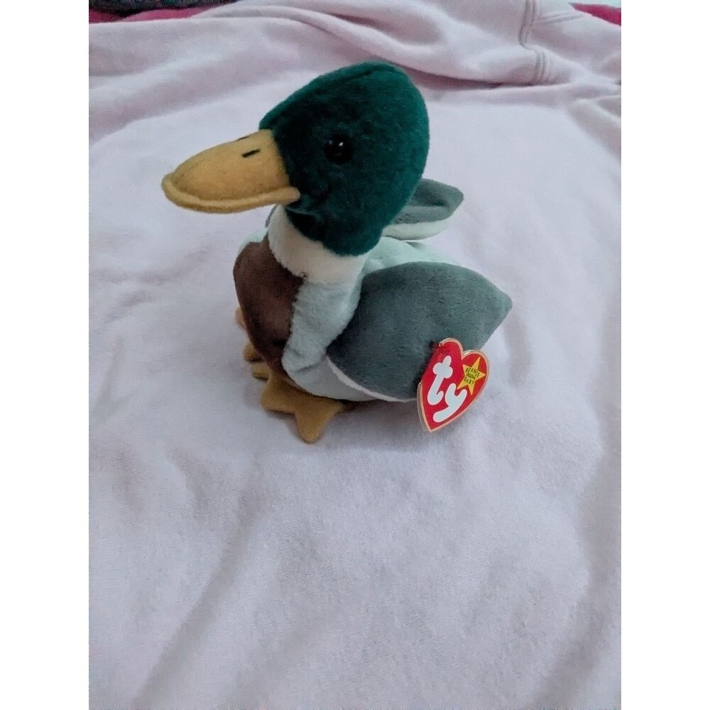 Vintage 1997 Ty Beanie Baby Jake the Mallard Duck Plush with Tags
